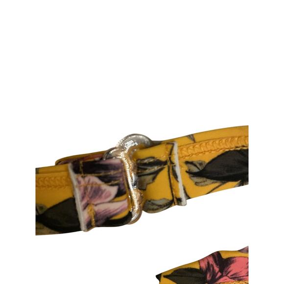 Women Misses No Boundaries Yellow Pink Olympic Gold Bikini Swim Top L 11/13 NWT - Picture 7 of 9